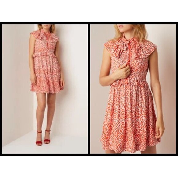 💕MAJE💕 Rutti Sleeveless Leopard Print Dress - Picture 5 of 16